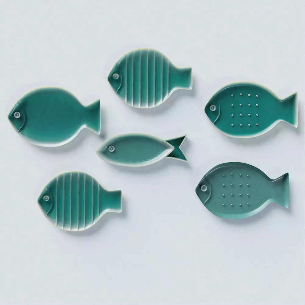 Porcelain Fish plates 3D model_0
