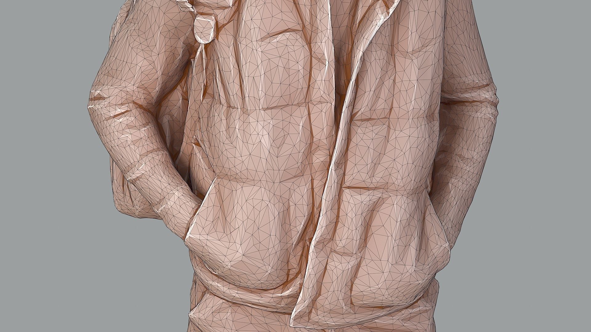 Curious Onlooker Young Man in Vest and Ushanka Hat 3D model_13