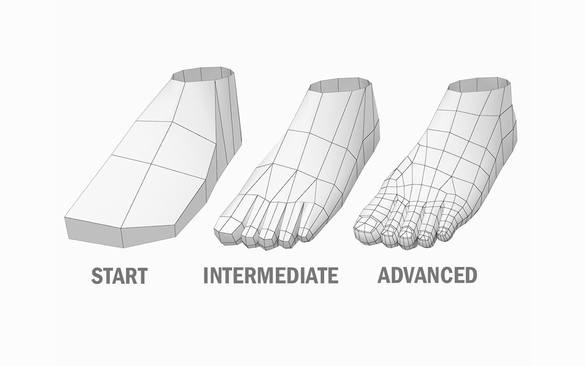 Natural Female and Male in T-Pose Base Mesh BUNDLE 3D model_18