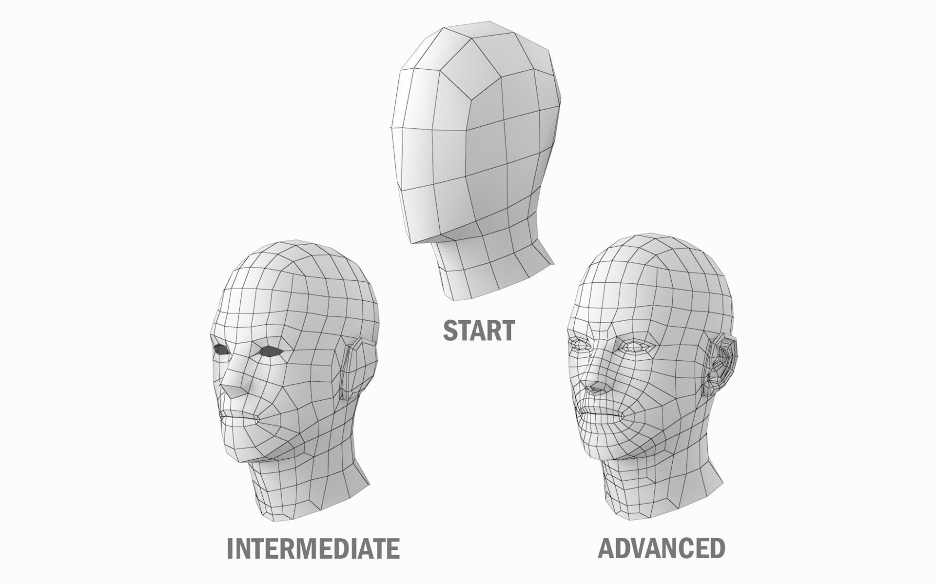 Natural Female and Male in T-Pose Base Mesh BUNDLE 3D model_16