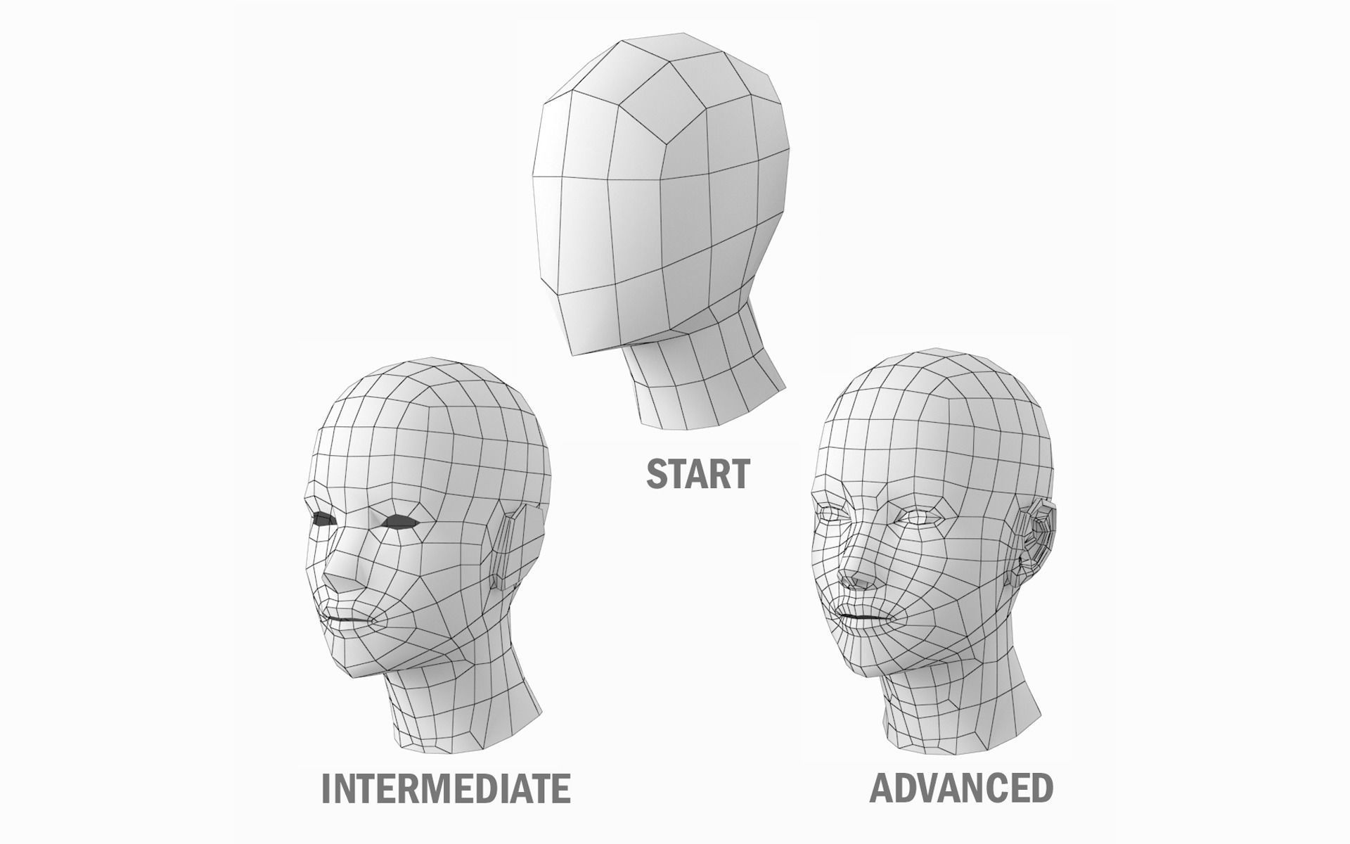 Natural Female and Male in T-Pose Base Mesh BUNDLE 3D model_15