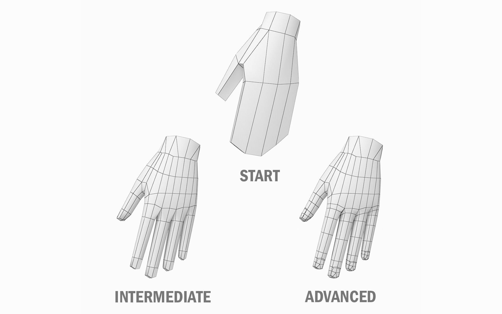 Natural Female and Male in T-Pose Base Mesh BUNDLE 3D model_17