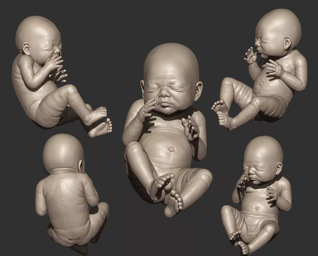 New born baby 3d model for 3d printing 3D print model