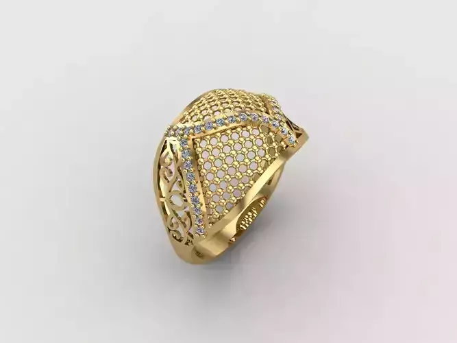 Women Ring With Stone Diamond Ready STL 3DM Models Womens Rings