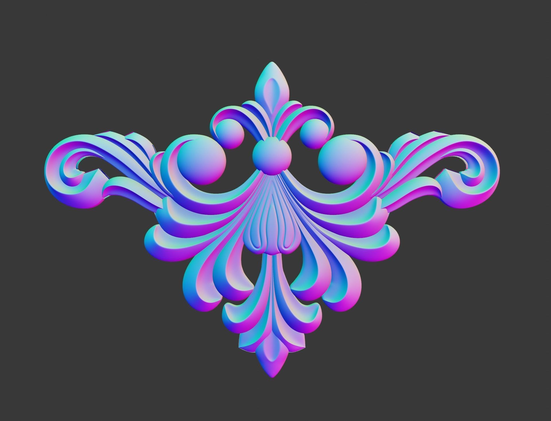 Wooden Ornament 3D print model_8