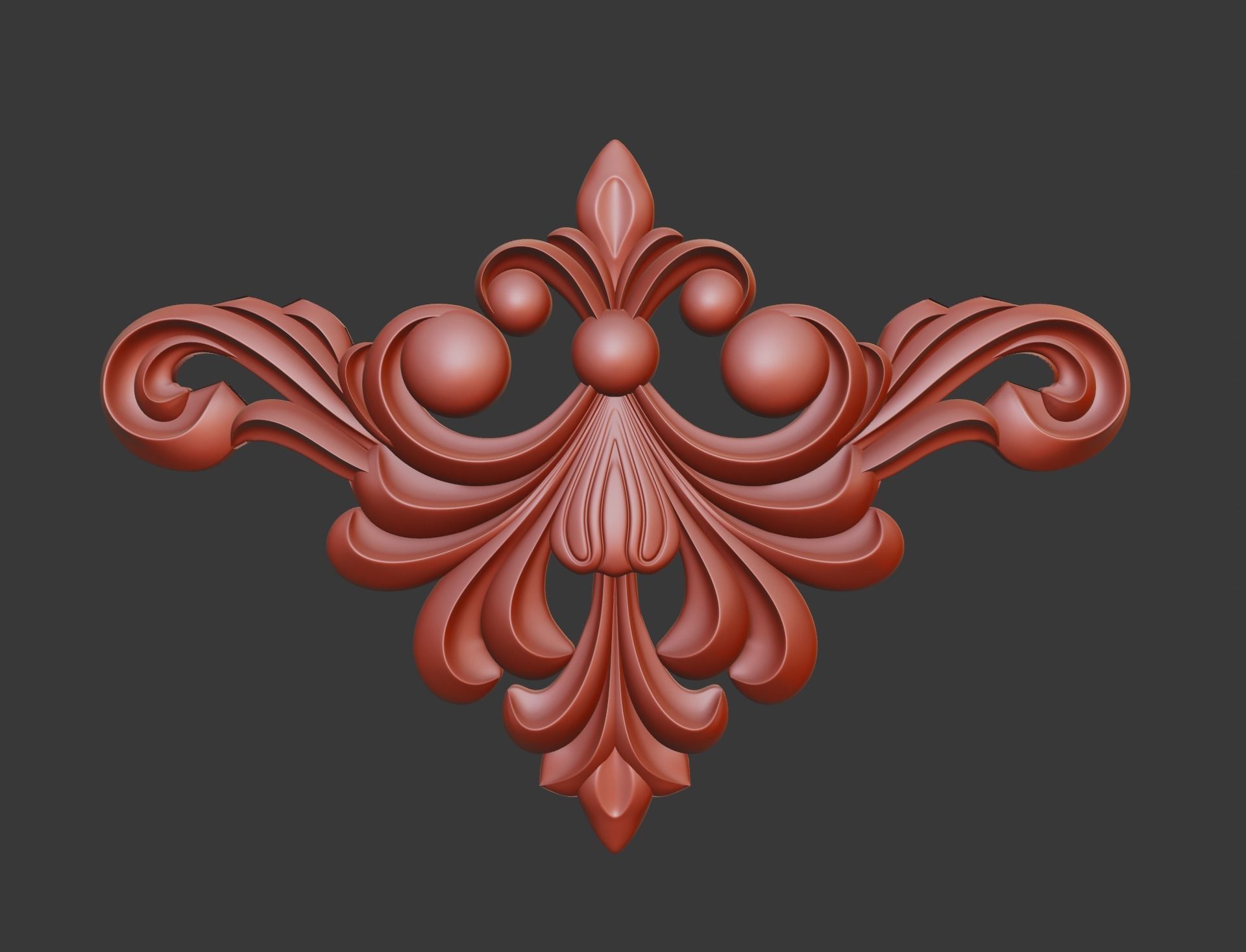 Wooden Ornament 3D print model_4