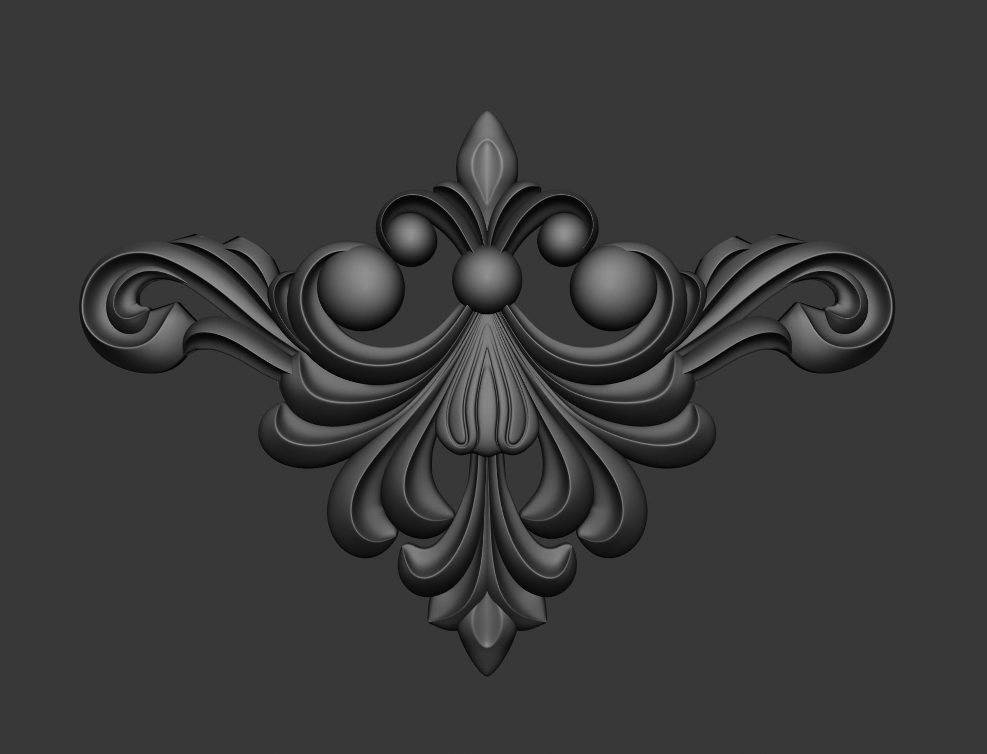 Wooden Ornament 3D print model_6