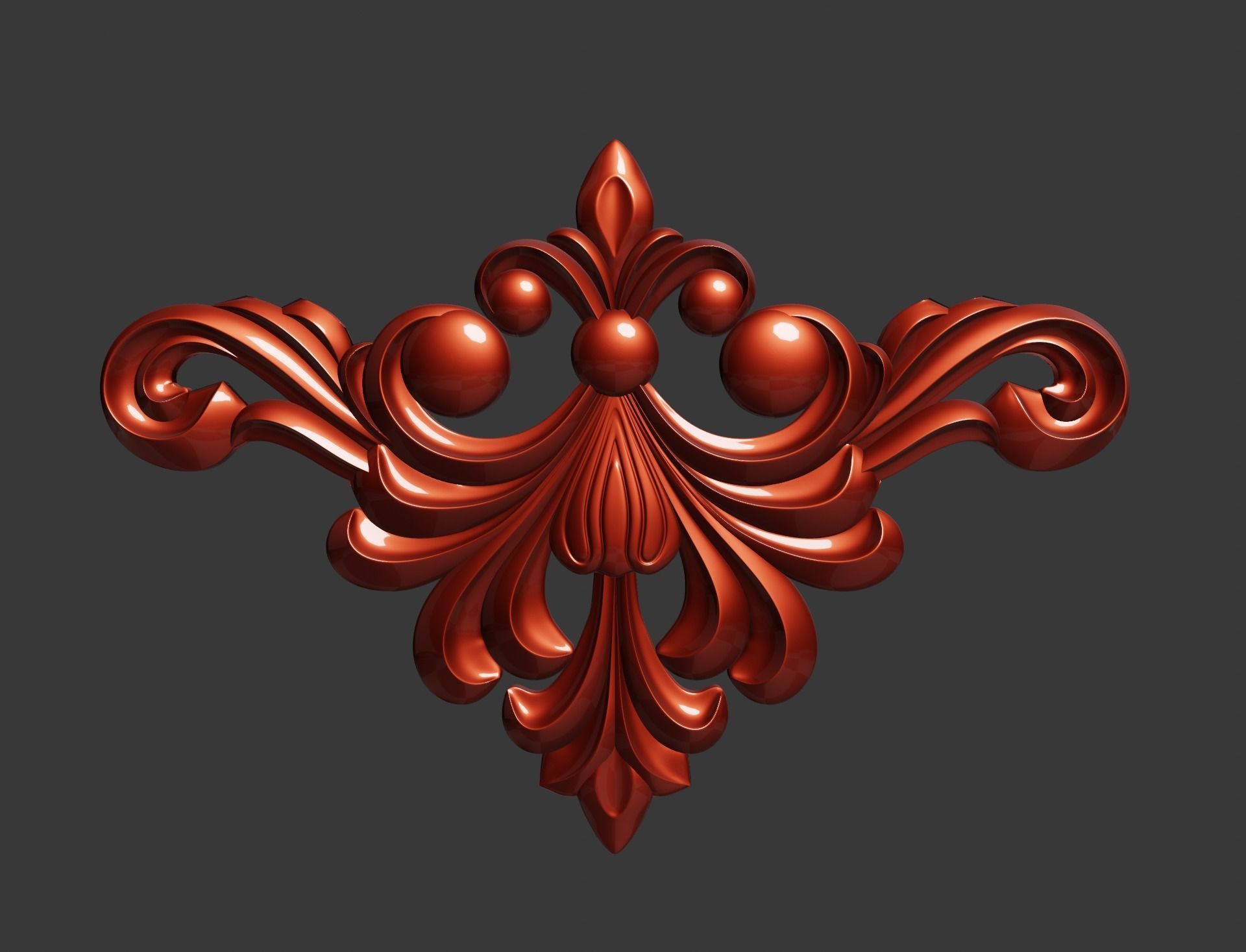 Wooden Ornament 3D print model_9