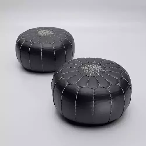 Moroccan Black pouf