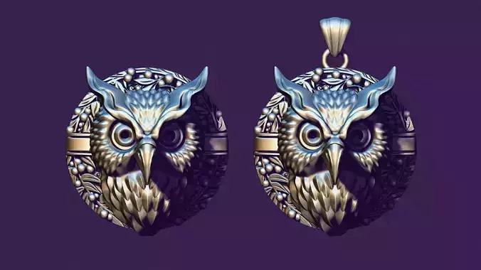 OWL medallion for casting 3D print model