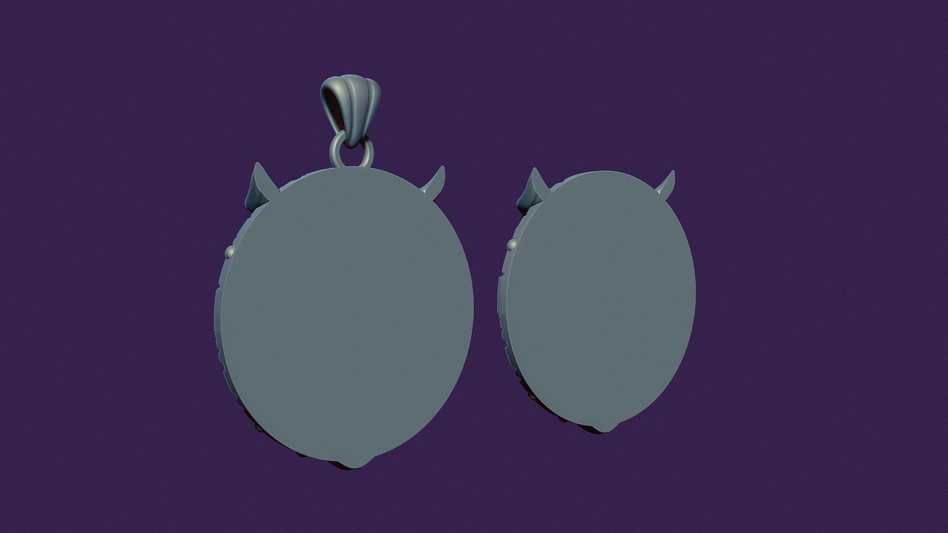 OWL medallion for casting 3D print model_12