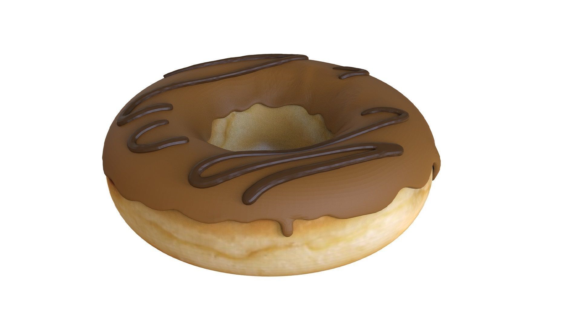 Donut Low-poly 3D model_4