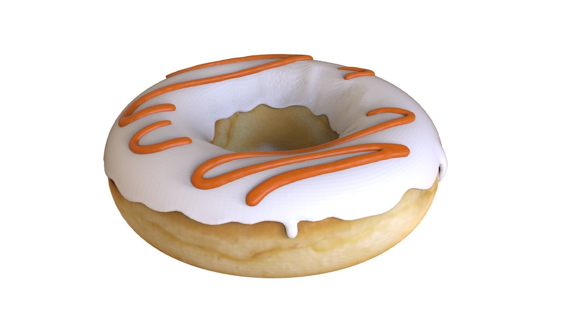 Donut Low-poly 3D model_3