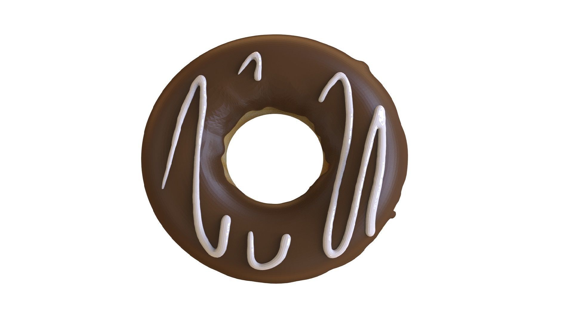 Donut Low-poly 3D model_2