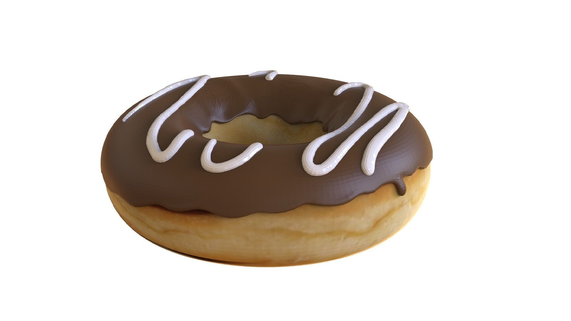 Donut Low-poly 3D model_1