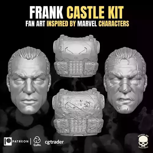 Frank Castle Kit 3D printable File For Action Figures