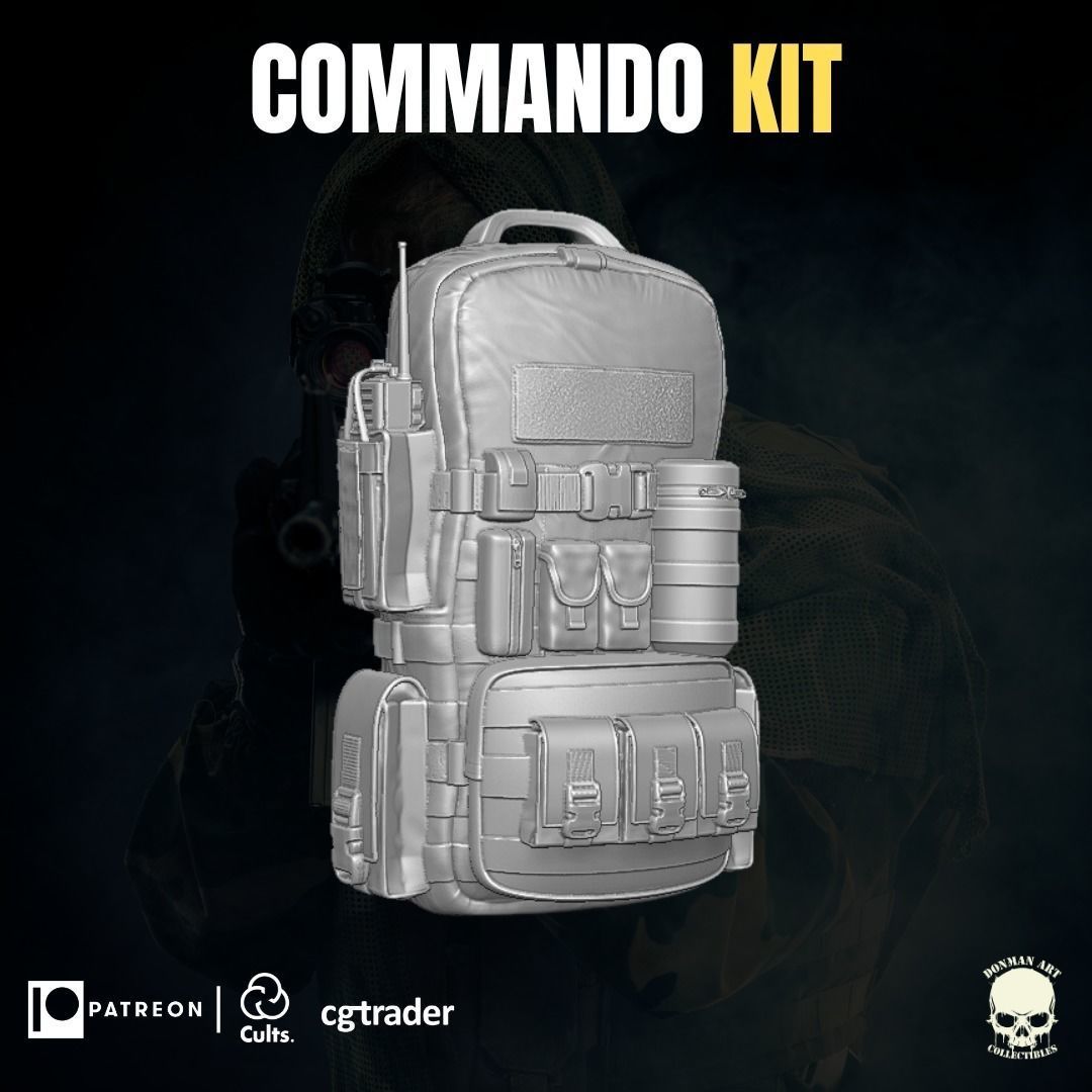 Commando Kit 3D printable file for Action Figures 3D print model_15