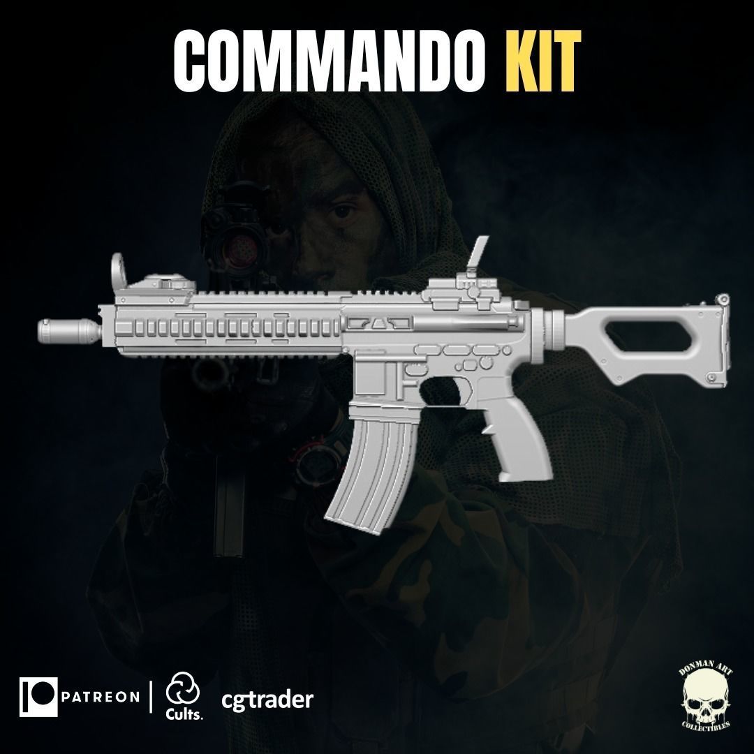 Commando Kit 3D printable file for Action Figures 3D print model_3
