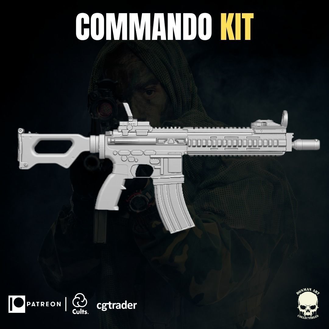 Commando Kit 3D printable file for Action Figures 3D print model_11