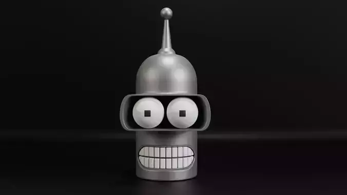 Bender head Futurama Free 3D model