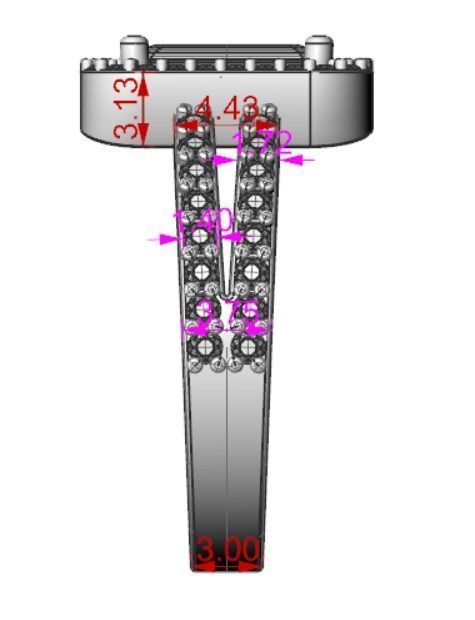 7 Diamonds Ring 3D print model_3