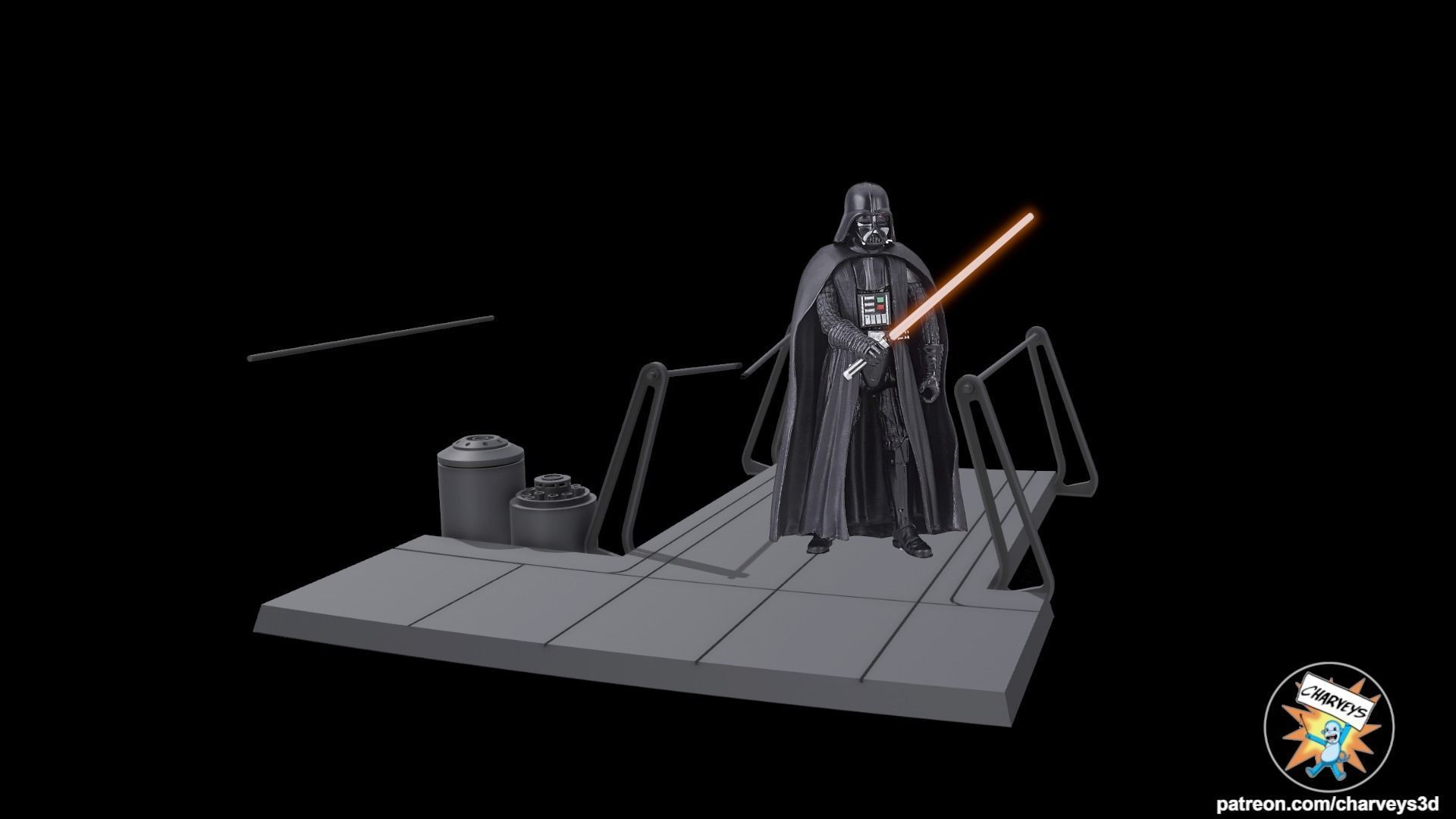 Star Wars ROTJ Final Duel Diorama  3D print model_1