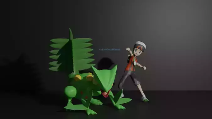 Brendan and Sceptile 3D print model 3D print model