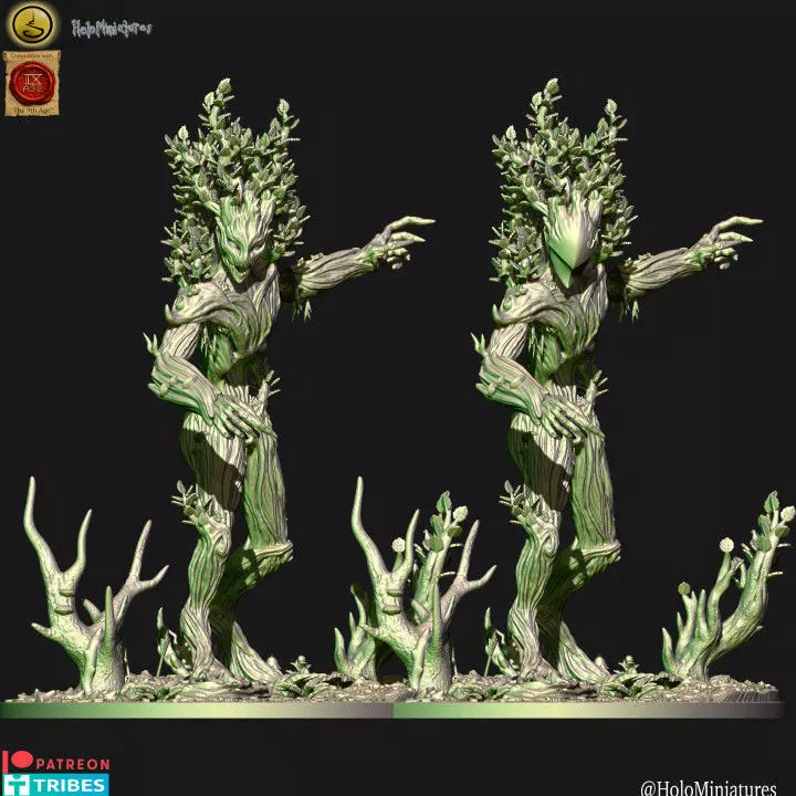 Wood elf treeman 3D print model_0