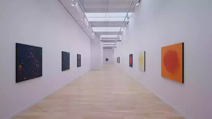 Art Museum Gallery Interior 40 Low-poly 3D model