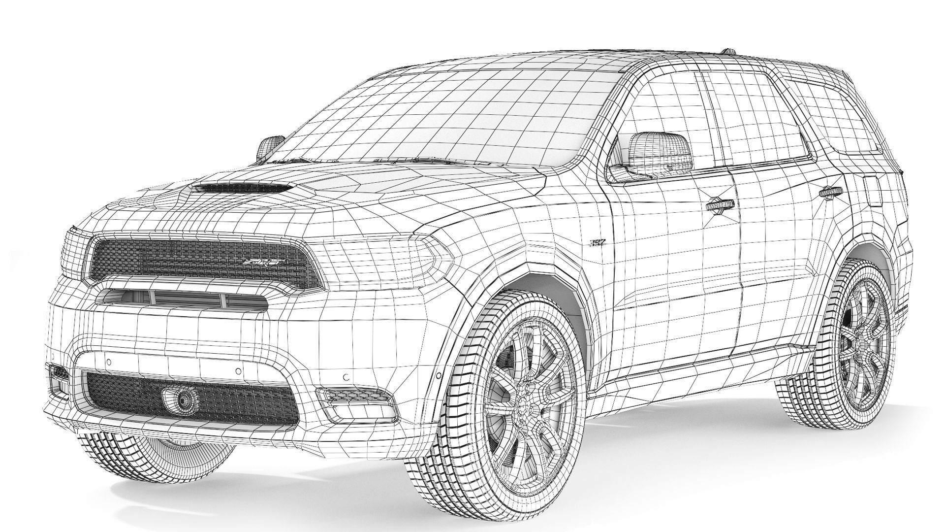 Dodge Durango SRT 2018 3D model_8