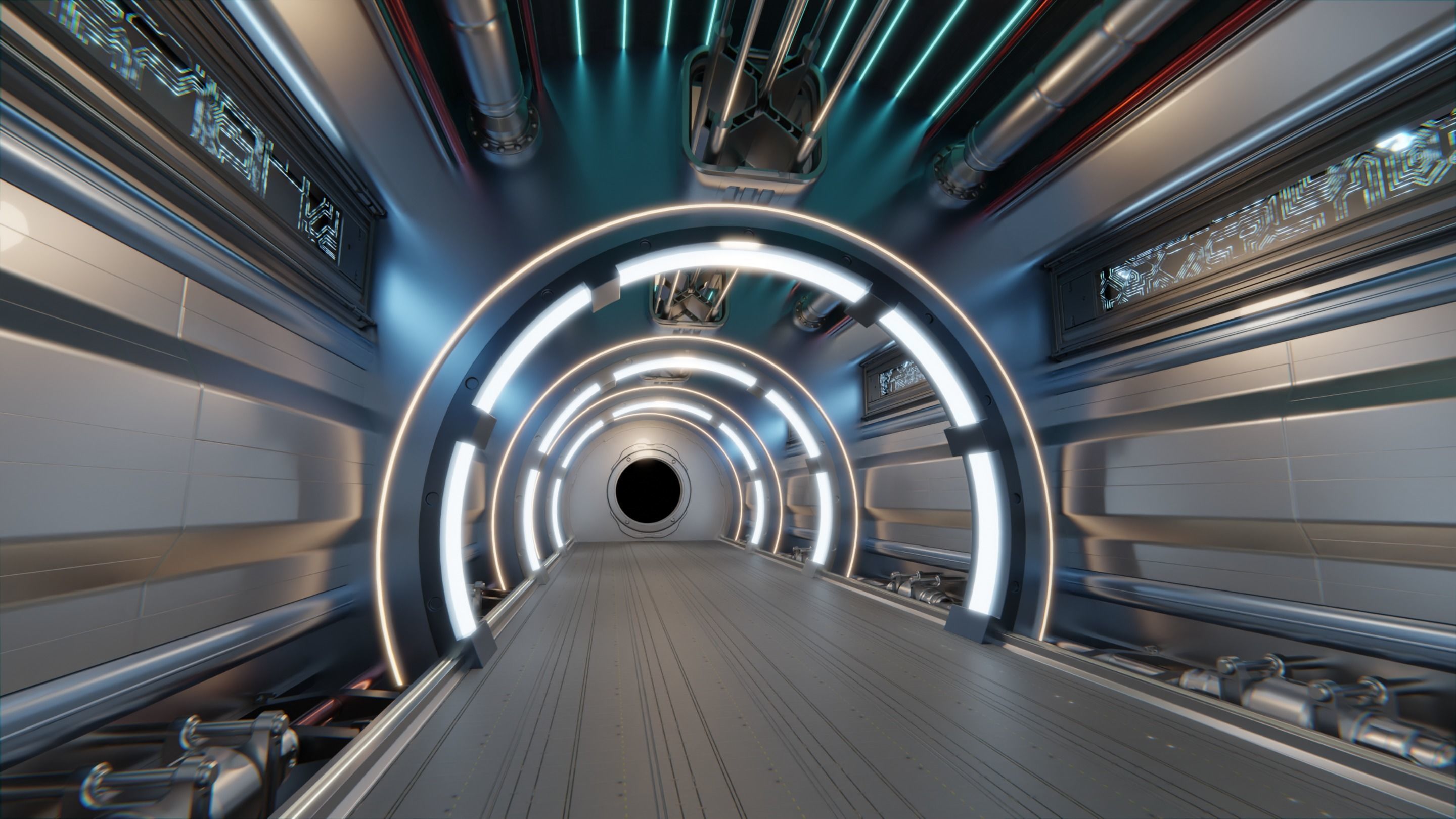 Sci-Fi Corridor 3D model_4