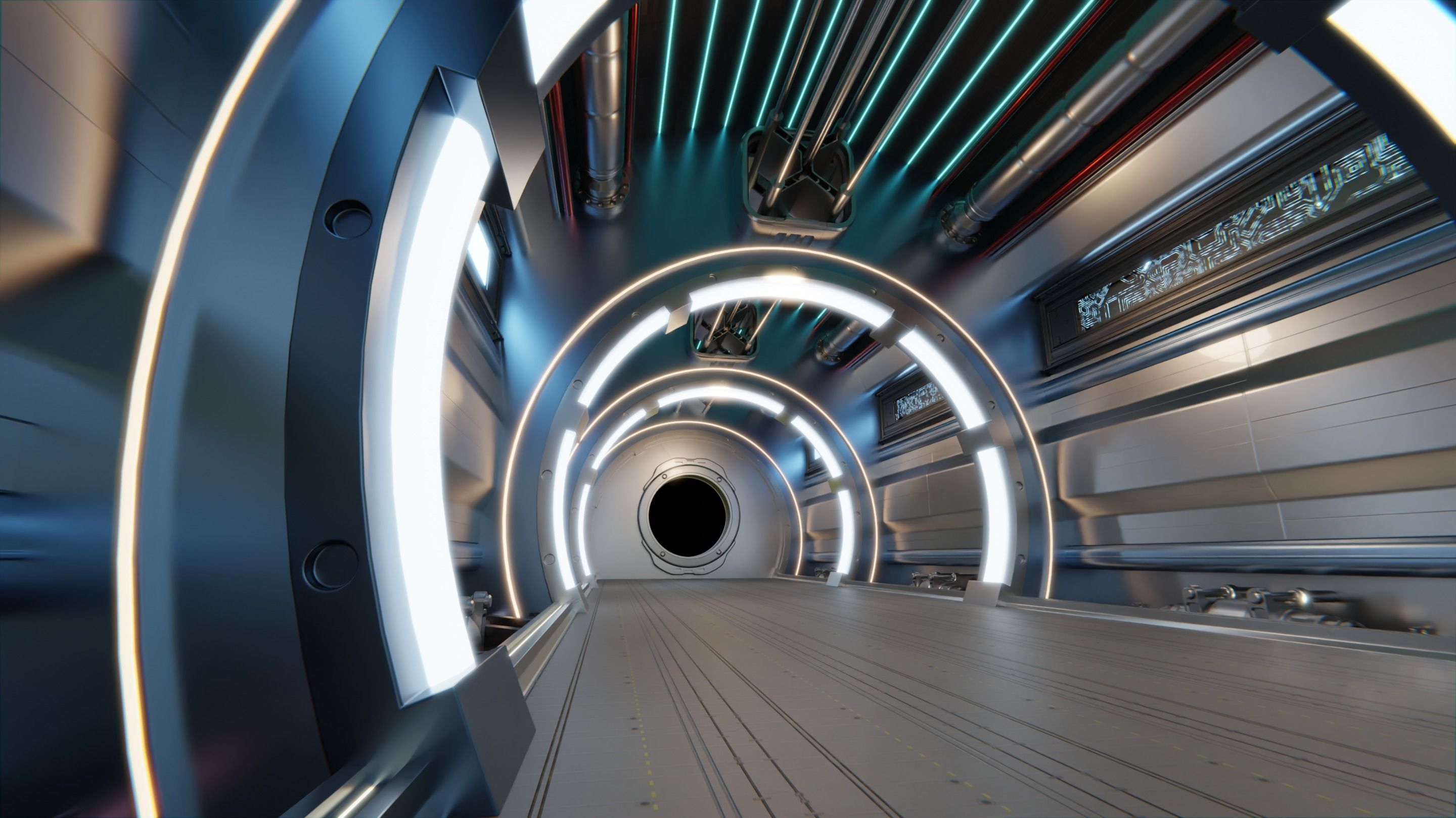 Sci-Fi Corridor 3D model_3