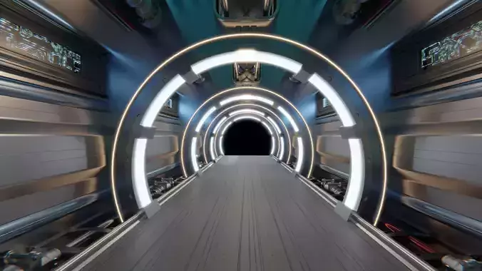 Sci-Fi Corridor 3D model Sci-Fi Corridor 3D model