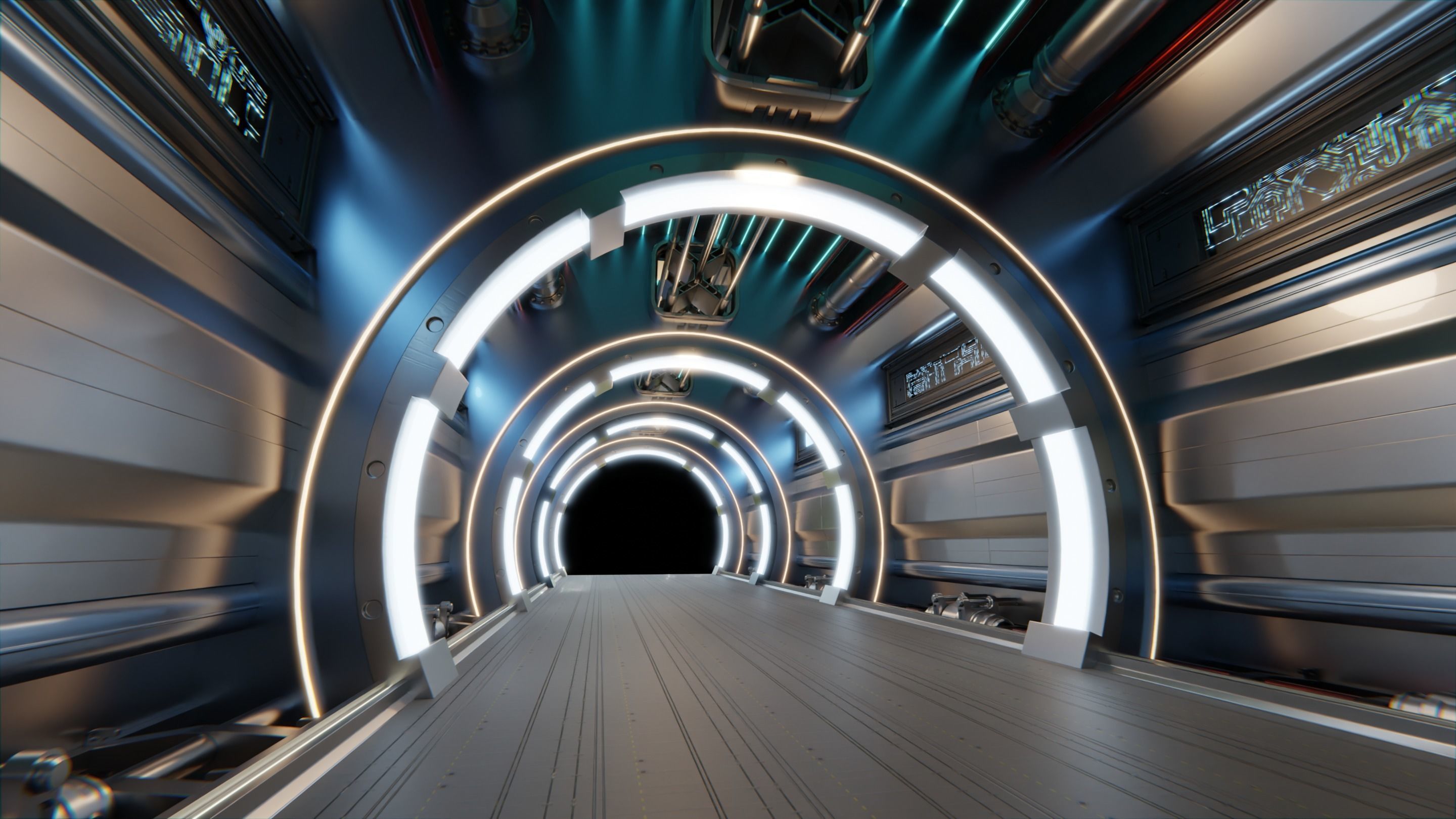 Sci-Fi Corridor 3D model_1