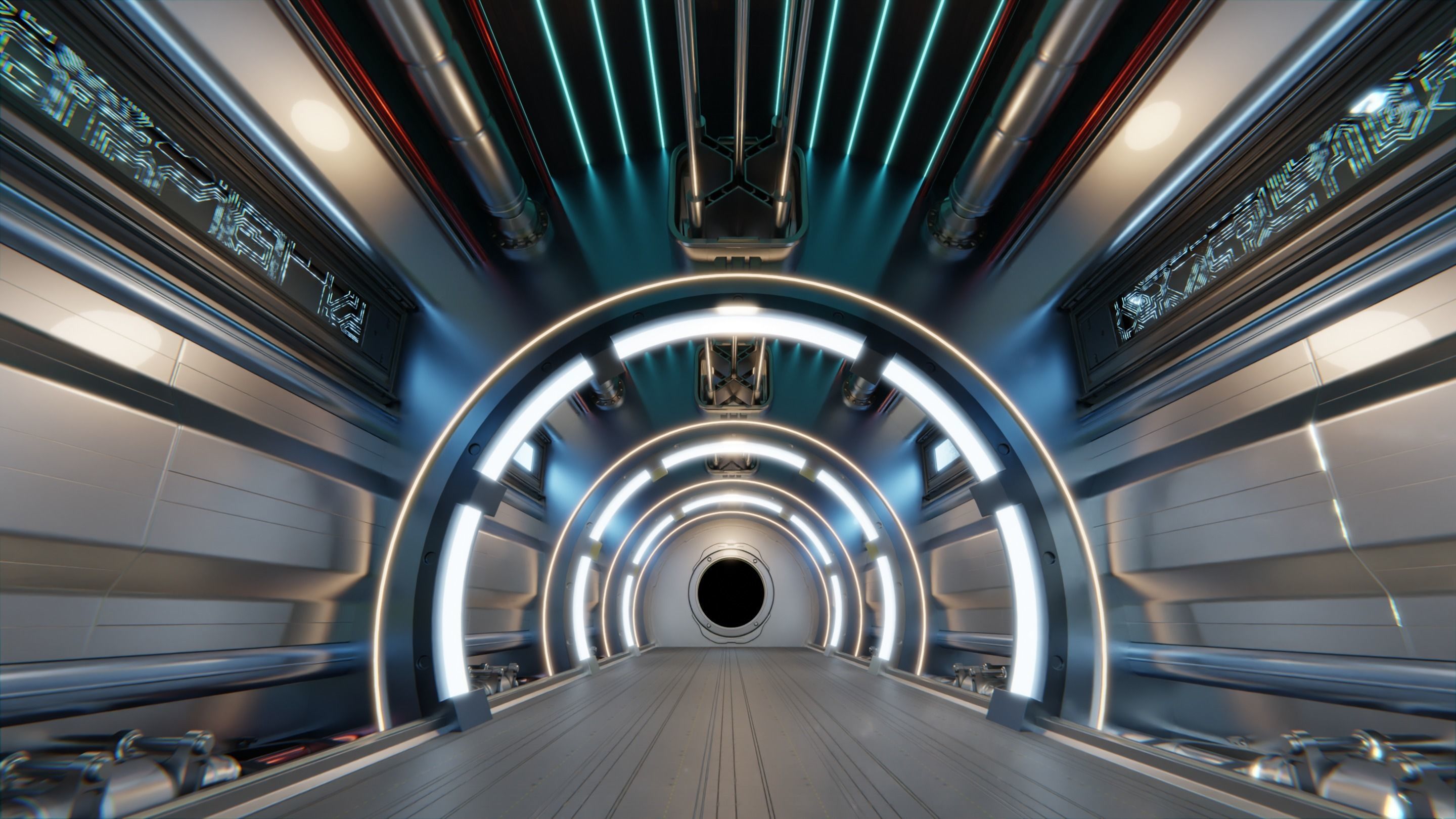 Sci-Fi Corridor 3D model_2