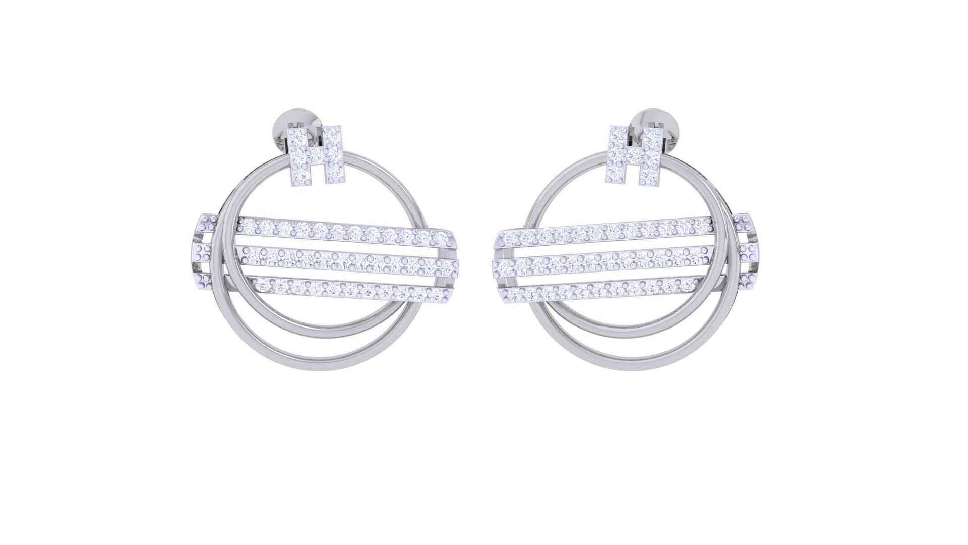 Women Pendant Earrings set 3dm stl obj gltf glb 3mf renders 3D print model_6