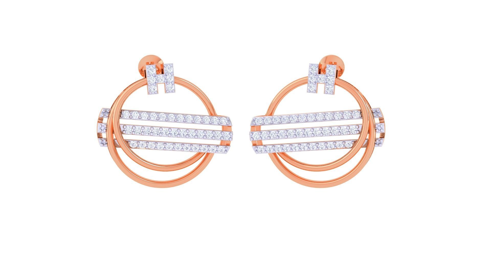 Women Pendant Earrings set 3dm stl obj gltf glb 3mf renders 3D print model_7