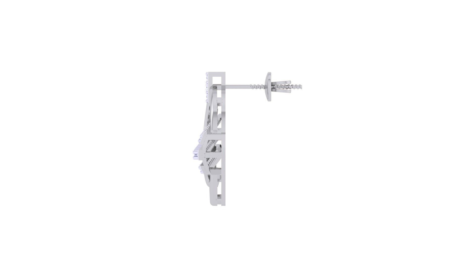 Women Pendant Earrings set 3dm stl obj gltf glb 3mf renders 3D print model_12