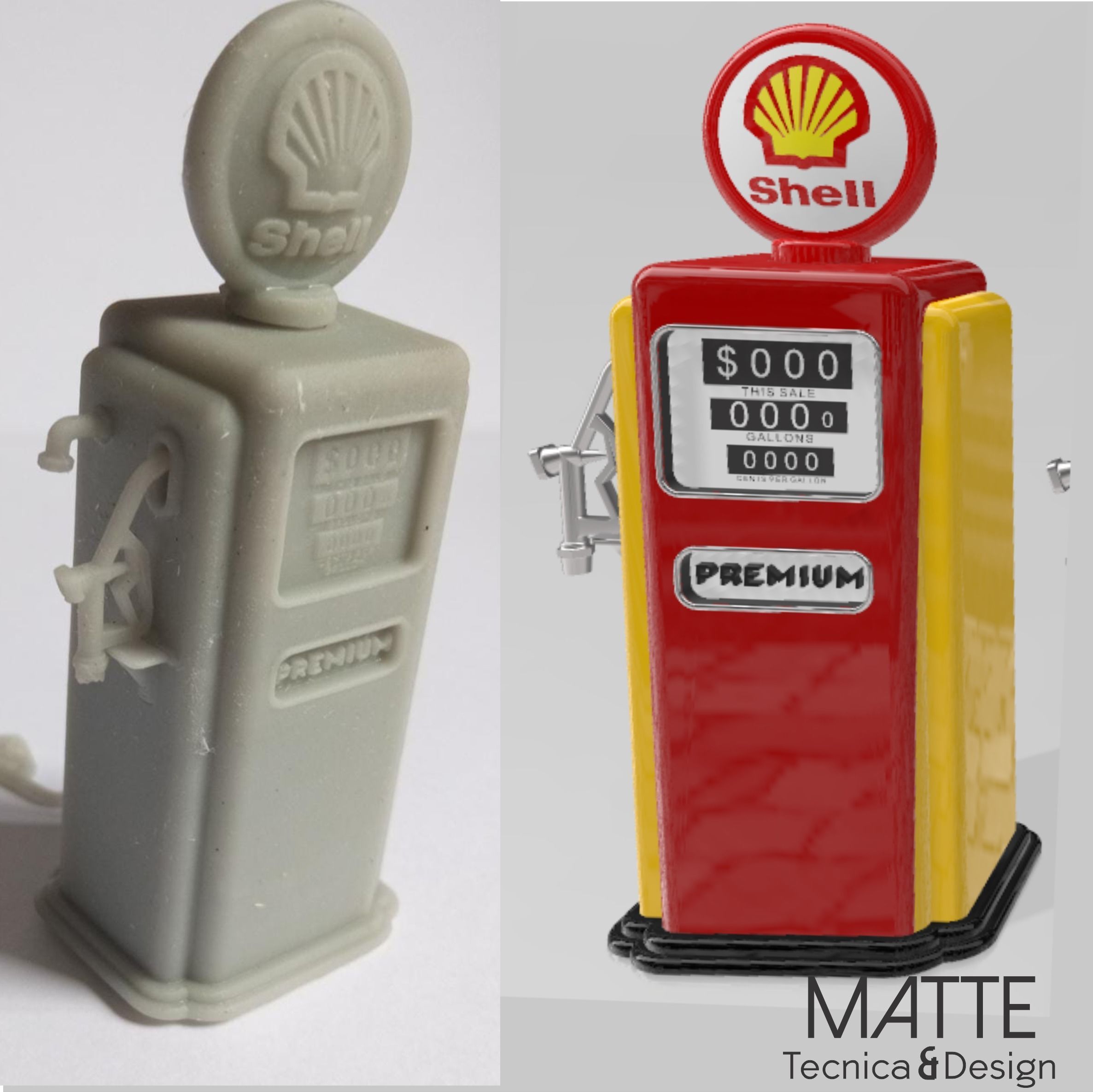 PACK OF 03 VINTAGE PETROL GAS FUEL PUMPS FOR DIORAMAS 3D print model_2