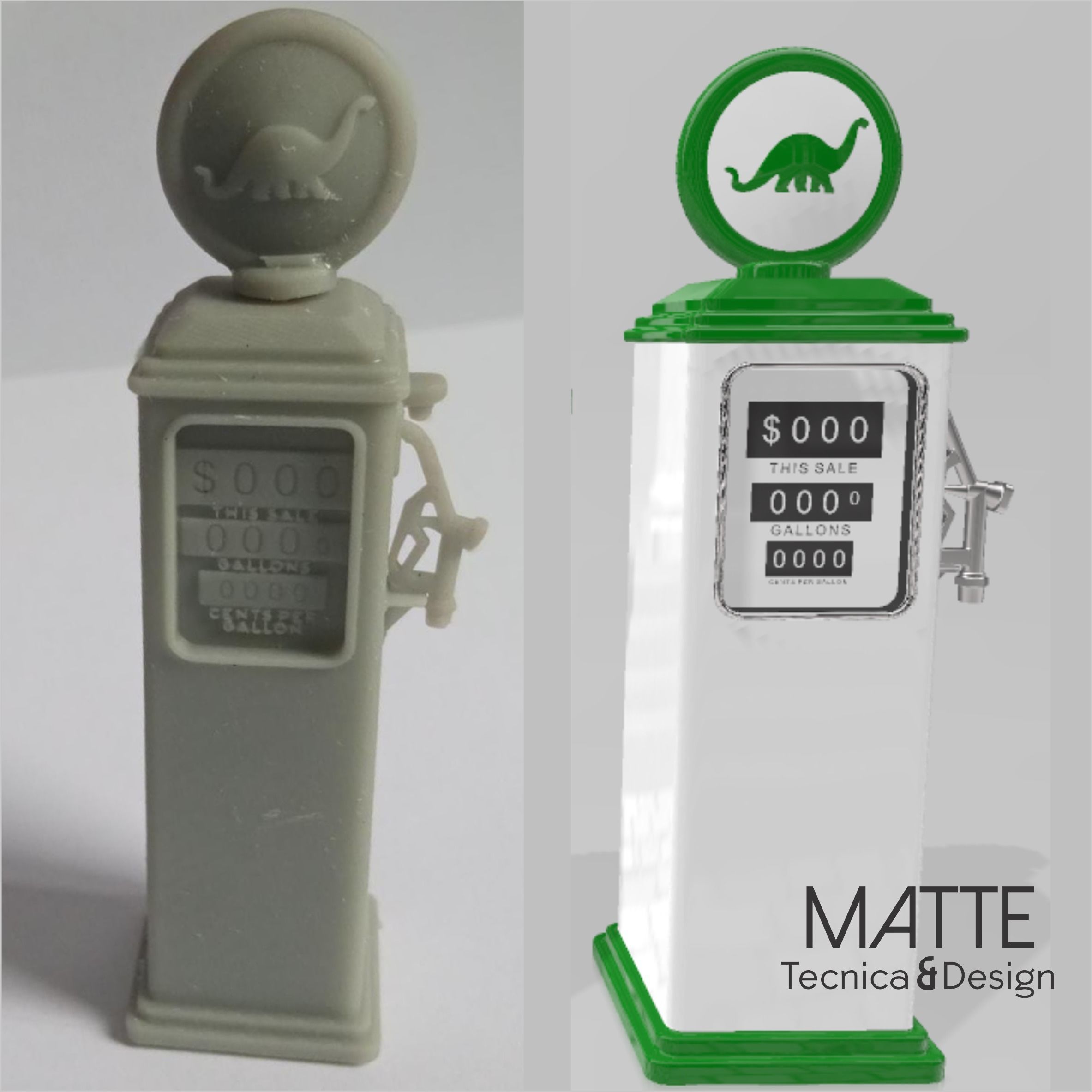 PACK OF 03 VINTAGE PETROL GAS FUEL PUMPS FOR DIORAMAS 3D print model_1