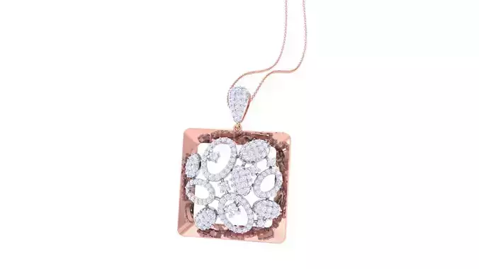 Women Pendant Earrings set 3dm stl obj gltf glb 3mf renders 3D print model