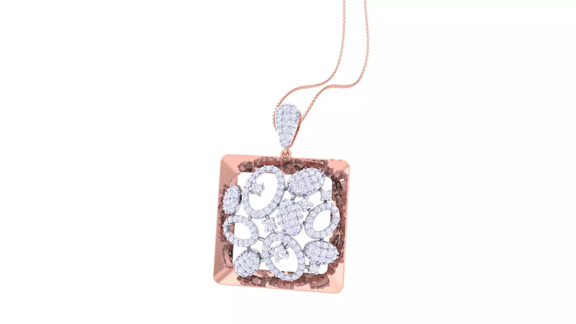 Women Pendant Earrings set 3dm stl obj gltf glb 3mf renders 3D print model_0