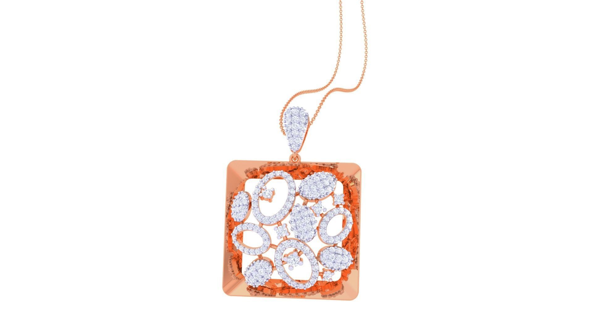 Women Pendant Earrings set 3dm stl obj gltf glb 3mf renders 3D print model_21