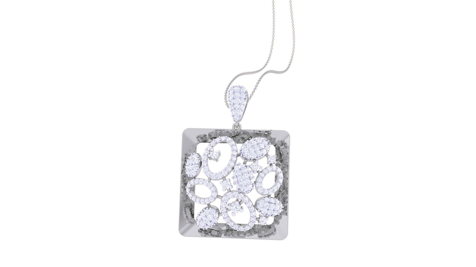 Women Pendant Earrings set 3dm stl obj gltf glb 3mf renders 3D print model_20