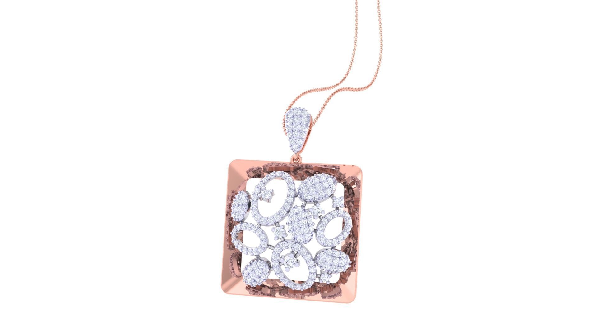 Women Pendant Earrings set 3dm stl obj gltf glb 3mf renders 3D print model_15