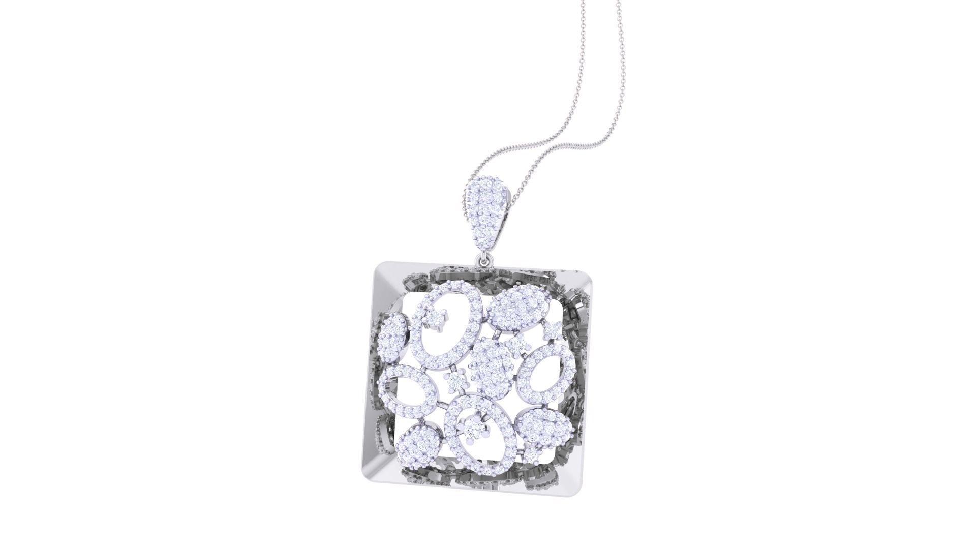 Women Pendant Earrings set 3dm stl obj gltf glb 3mf renders 3D print model_14