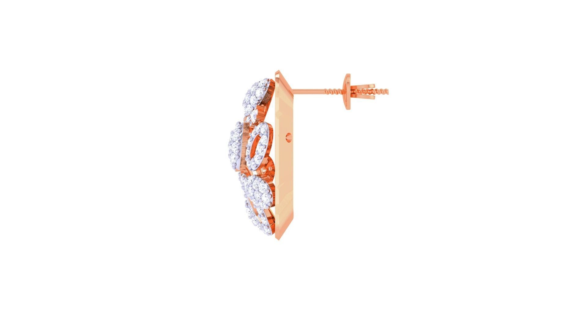 Women Pendant Earrings set 3dm stl obj gltf glb 3mf renders 3D print model_13