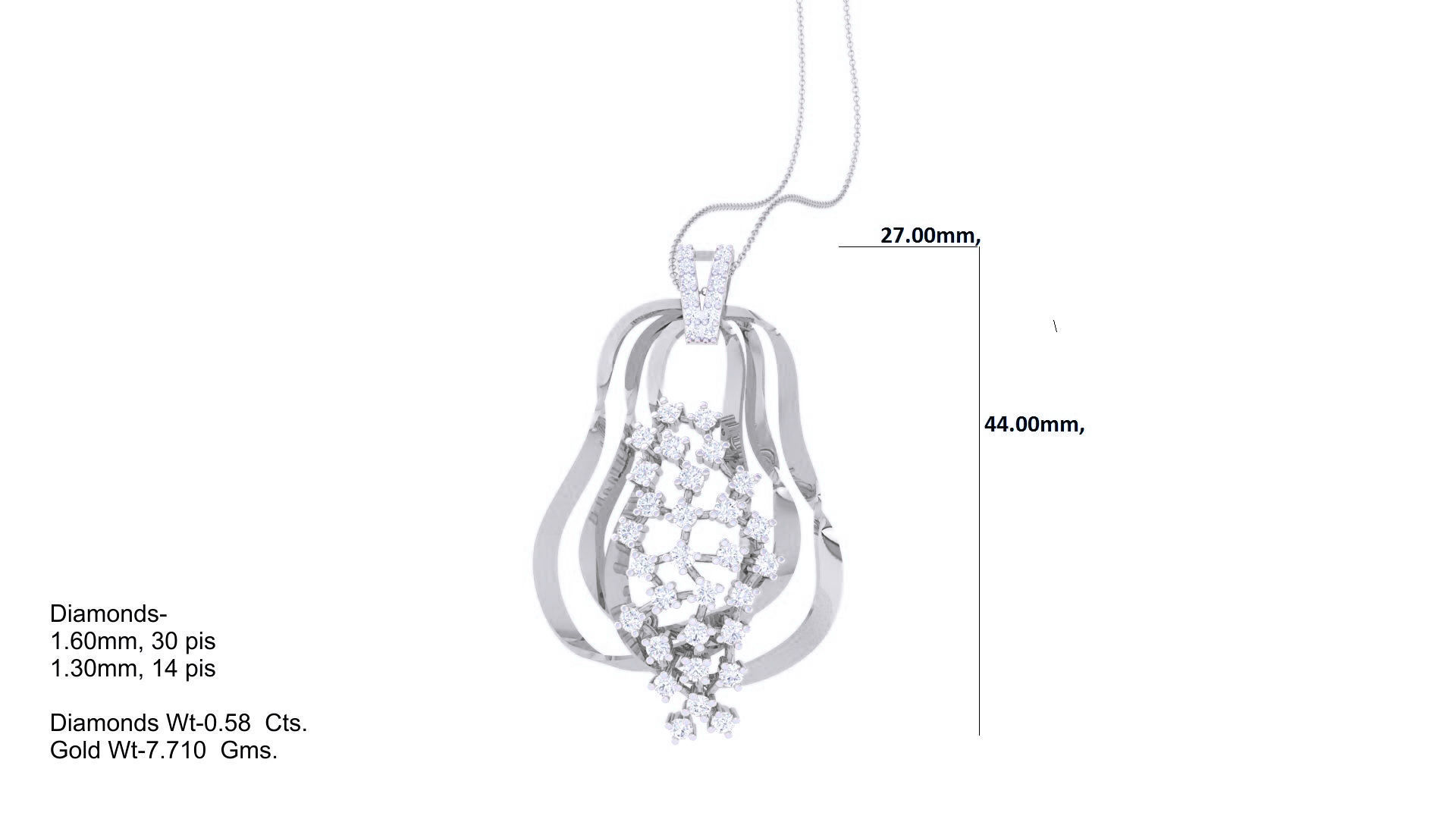 Women Pendant Earrings set 3dm stl obj gltf glb 3mf renders 3D print model_17