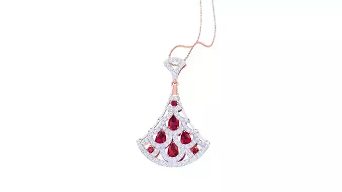 Women Pendant Earrings set 3dm stl obj gltf glb 3mf renders