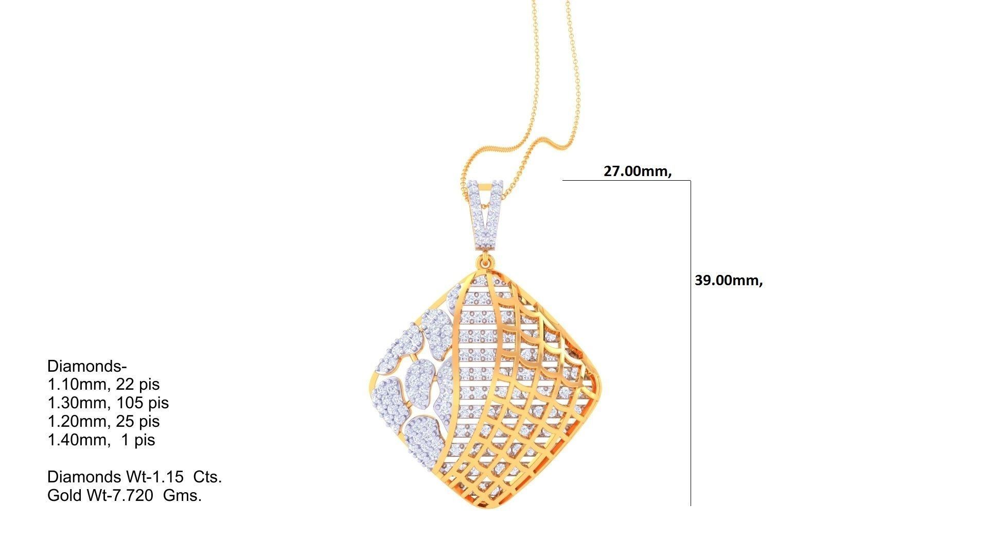 Mesh Women Pendant Earrings set 3dm stl obj gltf glb 3mf renders 3D print model_16